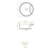 LAVEO CLIFF kerek gránit mosdó, bézs