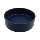 LAVEO PERL kerek gránit mosdó gránit click-clack leeresztővel, éjkék