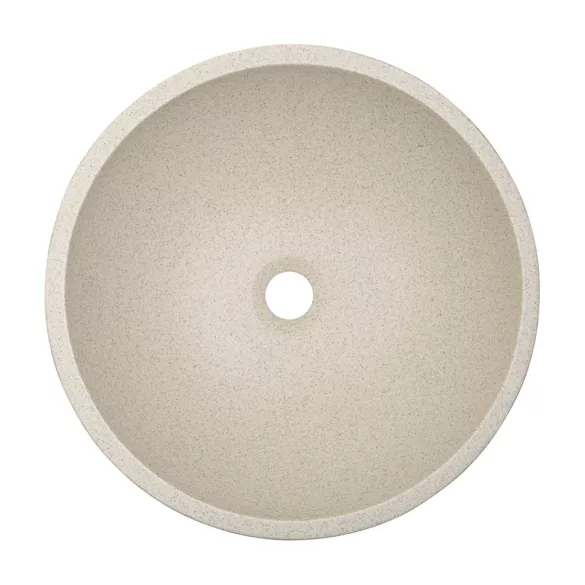 LAVEO AMBER kerek gránit mosdó, bézs