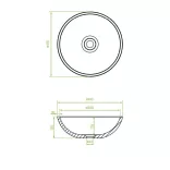 LAVEO AMBER kerek gránit mosdó, bézs