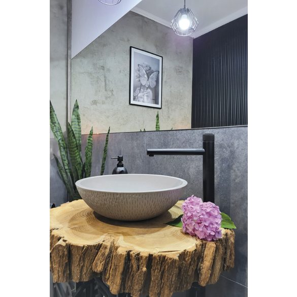 Laveo AMBER szürke gránit mosdó, szürke