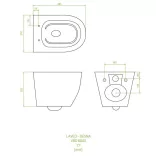 LAVEO DESNA falra szerelhető WC keskeny csillapított ülőkével