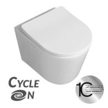 LAVEO JARI falra szerelhető WC keskeny csillapított ülőkével, CycleON - örvény öblítéssel