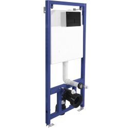   LAVEO AKAN rejtett fali tartály fekete öblítővel, állítható, 3/6L