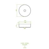 LAVEO DESNA kerek kerámia mosdó túlfolyó nélkül, fehér