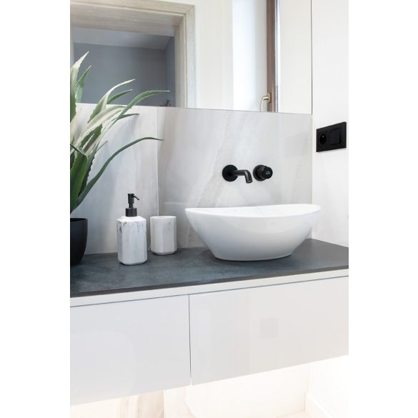 LAVEO DESNA ovális kerámia mosdó túlfolyó nélkül, fehér