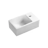 LAVEO KVADRATO kerámia mosdó, fehér, pultra vagy falra szerelhető (szerelvény kittel)