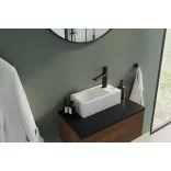 LAVEO KVADRATO kerámia mosdó, fehér, pultra vagy falra szerelhető (szerelvény kittel)