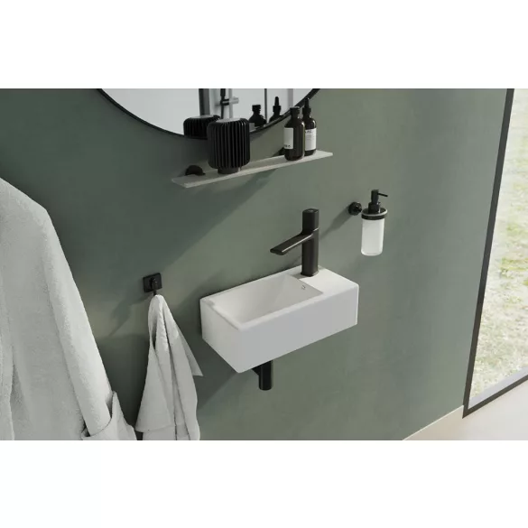 LAVEO KVADRATO kerámia mosdó, fehér, pultra vagy falra szerelhető (szerelvény kittel)