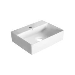   LAVEO KVADRATO kerámia mosdó, fehér, pultra vagy falra szerelhető (szerelvény kittel)